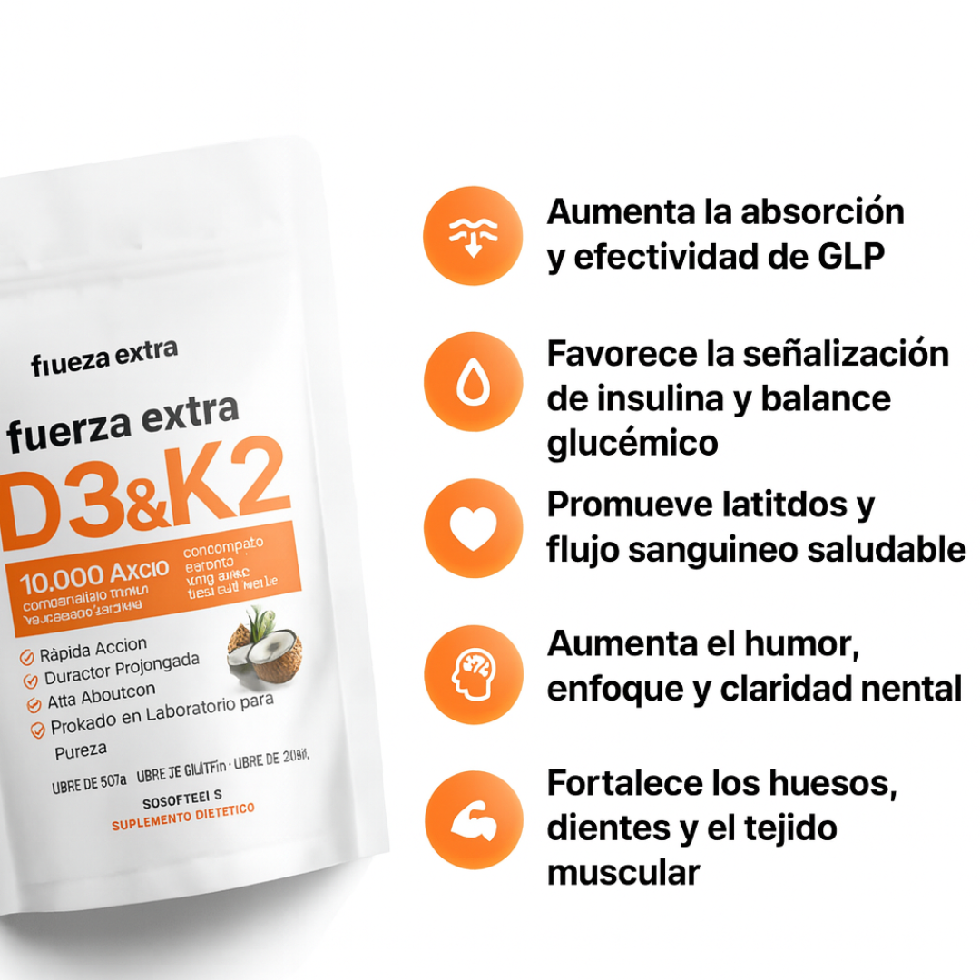 Capsulas Blandas de Vitamina D3 y K2