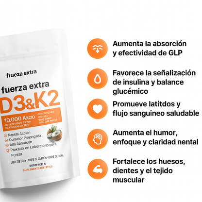 Capsulas Blandas de Vitamina D3 y K2